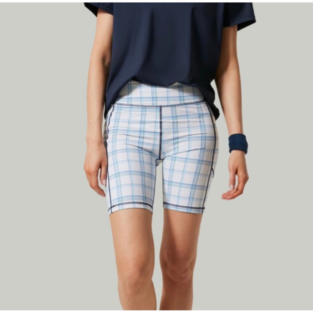 TUCKERNUCK Sport Provincial Plaid Biker Athletic Shorts NWT Size Medium